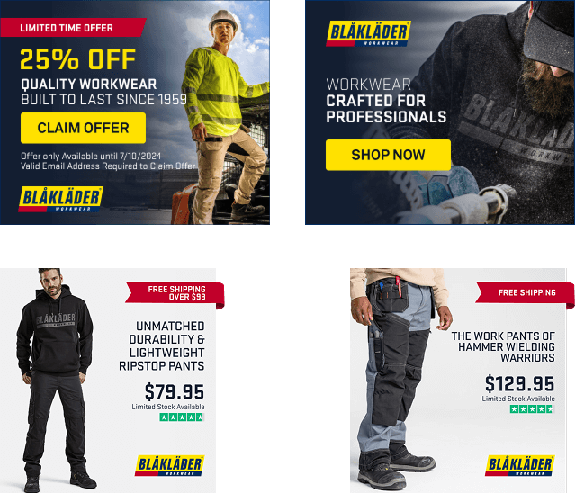 Blaklader advertising campaign design