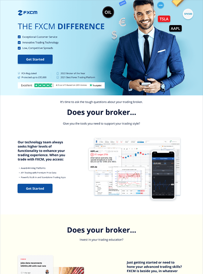 The Difference - Web UI/UX project for FXCM by ACDesigner