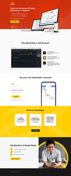 Exness web and mobile user experience project